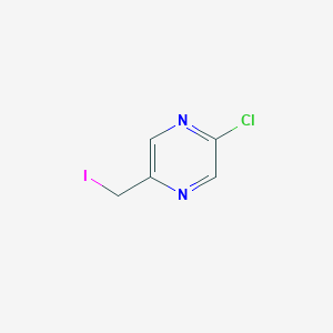 molecular formula C5H4ClIN2 B8382148 2-Chloro-5-(iodomethyl)pyrazine 