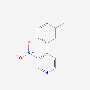 molecular formula C12H12N2O2 B8382150 4-(5-Methylcyclohexa-1,3-dienyl)-3-nitropyridine 