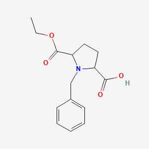 molecular formula C15H19NO4 B8382173 1-Benzyl-5-(ethoxycarbonyl)pyrrolidine-2-carboxylic acid 