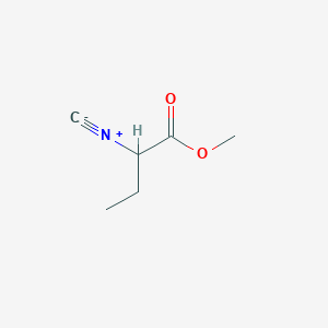 molecular formula C6H9NO2 B8382185 Methyl 2-isocyanobutyrate 