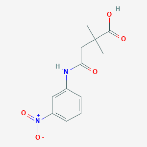 molecular formula C12H14N2O5 B8382198 N-(3-nitrophenyl)-2,2-dimethylsuccinamic acid 