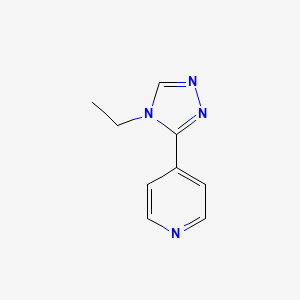 molecular formula C9H10N4 B8382209 4-(4-Ethyl-4H-[1,2,4]triazol-3-yl)-pyridine 