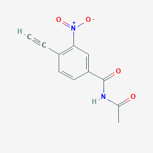molecular formula C11H8N2O4 B8382219 N-acetyl-4-ethynyl-3-nitrobenzamide 