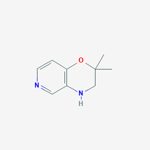 molecular formula C9H12N2O B8382248 2,2-dimethyl-3,4-dihydro-2H-pyrido[4,3-b][1,4]oxazine CAS No. 1198153-92-2
