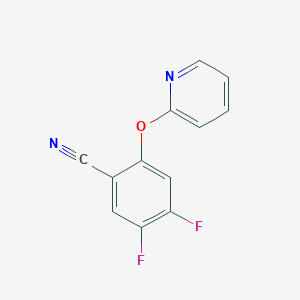 molecular formula C12H6F2N2O B8382251 4,5-Difluoro-2-(pyridin-2-yloxy)benzonitrile 