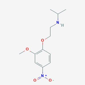 molecular formula C12H18N2O4 B8382291 N-isopropyl-2-(2-methoxy-4-nitrophenoxy)ethylamine 