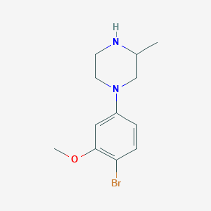 molecular formula C12H17BrN2O B8382327 1-(4-Bromo-3-methoxyphenyl)-3-methylpiperazine 