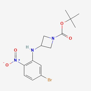 molecular formula C14H18BrN3O4 B8382337 Tert-butyl 3-((5-bromo-2-nitrophenyl)amino)azetidine-1-carboxylate 