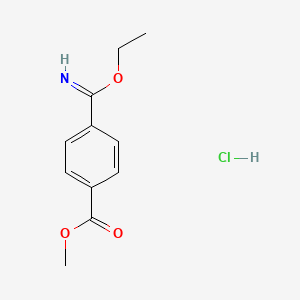 molecular formula C11H14ClNO3 B8382366 Methyl 4-(ethoxy(imino)methyl)benzoate hydrochloride CAS No. 99855-50-2