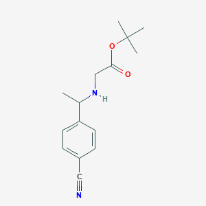 tert-butyl N-[1-(4-cyanophenyl)ethyl]glycinate