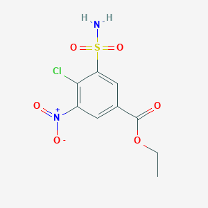 molecular formula C9H9ClN2O6S B8382392 Ethyl-4-chloro-3-nitro-5-sulphamyl-benzoate 