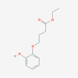 molecular formula C12H16O4 B8382460 Ethyl 4-(2-hydroxyphenoxy)butanoate 