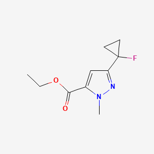 Ethyl 3-(1-fluorocyclopropyl)-1-methyl-1H-pyrazole-5-carboxylate