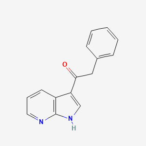 molecular formula C15H12N2O B8382504 2-Phenyl-1-(1H-pyrrolo[2,3-b]pyridin-3-yl)-ethanone 