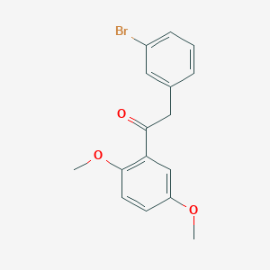 molecular formula C16H15BrO3 B8382550 2-(3-Bromophenyl)-1-(2,5-dimethoxyphenyl)ethanone 