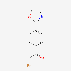 molecular formula C11H10BrNO2 B8382575 2-Bromo-1-[4-(4,5-dihydro-1,3-oxazol-2-yl)phenyl]-1-ethanone 