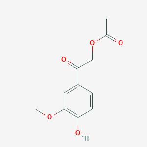 molecular formula C11H12O5 B8382686 2-(Acetyloxy)-1-(4-hydroxy-3-methoxyphenyl)ethanone 