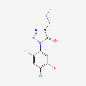 molecular formula C11H12Cl2N4O2 B8382703 1-(2,4-Dichloro-5-methoxyphenyl)-4-propyl-1H-tetrazol-5(4H)-one 