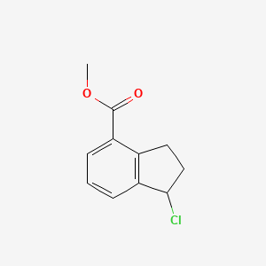 molecular formula C11H11ClO2 B8382721 Methyl 1-chloroindan-4-carboxylate 