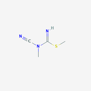 molecular formula C4H7N3S B8382748 N-cyano-N,S-dimethyl-isothiourea 