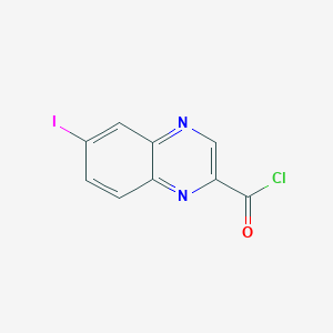 molecular formula C9H4ClIN2O B8382809 6-Iodoquinoxaline-2-carbonyl chloride 