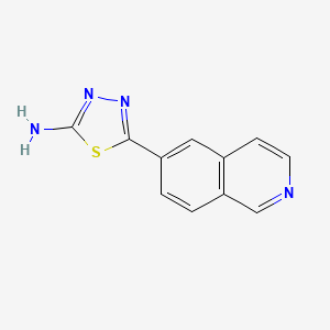molecular formula C11H8N4S B8382815 5-Isoquinolin-6-yl-[1,3,4]thiadiazol-2-ylamine 