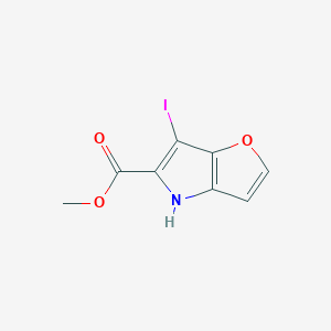 molecular formula C8H6INO3 B8382844 methyl 6-iodo-4H-furo[3,2-b]pyrrole-5-carboxylate 