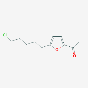 molecular formula C11H15ClO2 B8382861 2-(5-Chloropentyl)-5-acetylfuran 