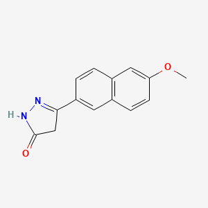 molecular formula C14H12N2O2 B8382868 5-(6-methoxy-2-naphthyl)-2,4-dihydro-3H-pyrazol-3-one 