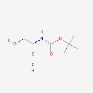 molecular formula C10H17NO3 B8382869 (2R,3R)-N-Boc-3-amino-pent-4-yne-2-ol 