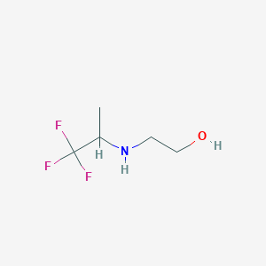 molecular formula C5H10F3NO B8382894 Ethanol, 2-[(2,2,2-trifluoro-1-methylethyl)amino]- 