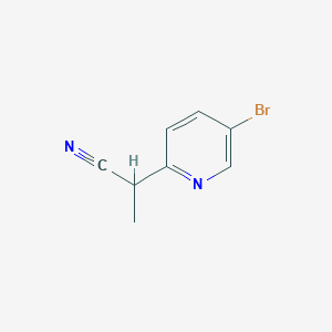 molecular formula C8H7BrN2 B8382925 2-(5-Bromopyridin-2-yl)propanenitrile 