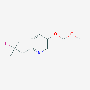 molecular formula C11H16FNO2 B8382935 2-(2-Fluoro-2-methylpropyl)-5-(methoxymethoxy)pyridine 