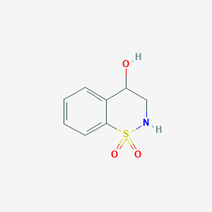 molecular formula C8H9NO3S B8382951 1,1-dioxo-3,4-dihydro-2H-1lambda6,2-benzothiazin-4-ol 