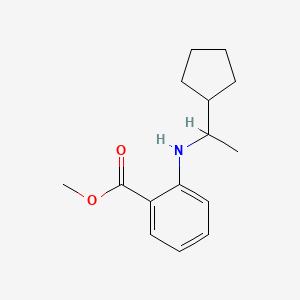 molecular formula C15H21NO2 B8382967 Methyl (1-cyclopentylethylamino)benzoate 