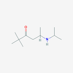 molecular formula C11H23NO B8383010 2,2-Dimethyl-5-(iso-propylamino)-3-hexanone 