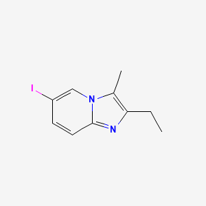 molecular formula C10H11IN2 B8383021 2-Ethyl-6-iodo-3-methylimidazo[1,2-a]pyridine 