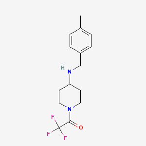 molecular formula C15H19F3N2O B8383041 4-(4-Methylbenzylamino)-1-(trifluoroacetyl)piperidin 