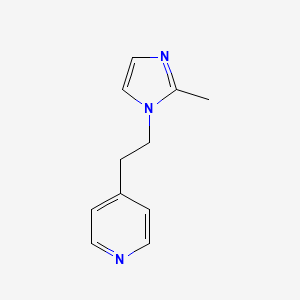 molecular formula C11H13N3 B8383194 4-[2-(2-methyl-1H-imidazol-1-yl)ethyl]pyridine 