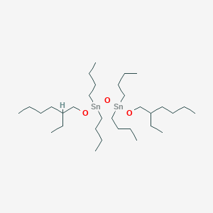 molecular formula C32H70O3Sn2 B8383240 1,1,3,3-Tetrabutyl-1,3-bis[(2-ethylhexyl)oxy]distannoxane CAS No. 10301-02-7