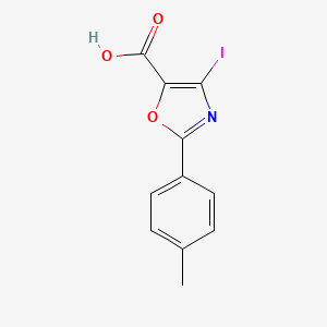 molecular formula C11H8INO3 B8383288 Iodo-2-(4-methylphenyl)-1,3-oxazole-5-carboxylic acid 