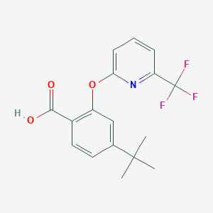 4-Tert-butyl-2-(6-(trifluoromethyl)pyridin-2-yloxy)benzoic acid