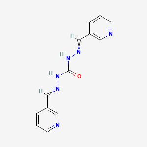 molecular formula C13H12N6O B8383362 1,3-Bis(pyridin-3-ylmethyleneamino)urea 