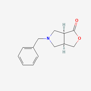 molecular formula C13H15NO2 B8383369 (3aR,6aS)-5-benzyl-hexahydro-1H-furo[3,4-c]pyrrol-1-one 