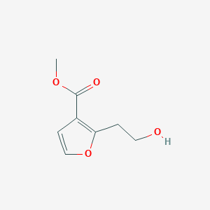 molecular formula C8H10O4 B8383411 Methyl 2-(2-hydroxyethyl)furan-3-carboxylate 