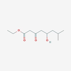 molecular formula C11H20O4 B8383491 5-Hydroxy-7-methyl-3-oxo-octanoic acid ethyl ester 