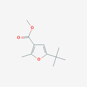 molecular formula C11H16O3 B8383499 Methyl 5-tert-butyl-2-methylfuran-3-carboxylate 