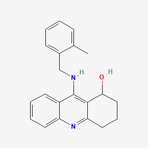 molecular formula C21H22N2O B8383558 1,2,3,4-Tetrahydro-9-(((2-methylphenyl)methyl)amino)-1-acridinol CAS No. 104628-23-1