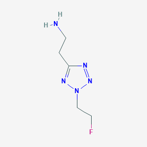 molecular formula C5H10FN5 B8383602 2-[2-(2-Fluoro-ethyl)-2H-tetrazol-5-yl]-ethylamine 