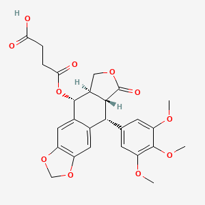 molecular formula C26H26O11 B8383675 Succinylpodophyllotoxin 